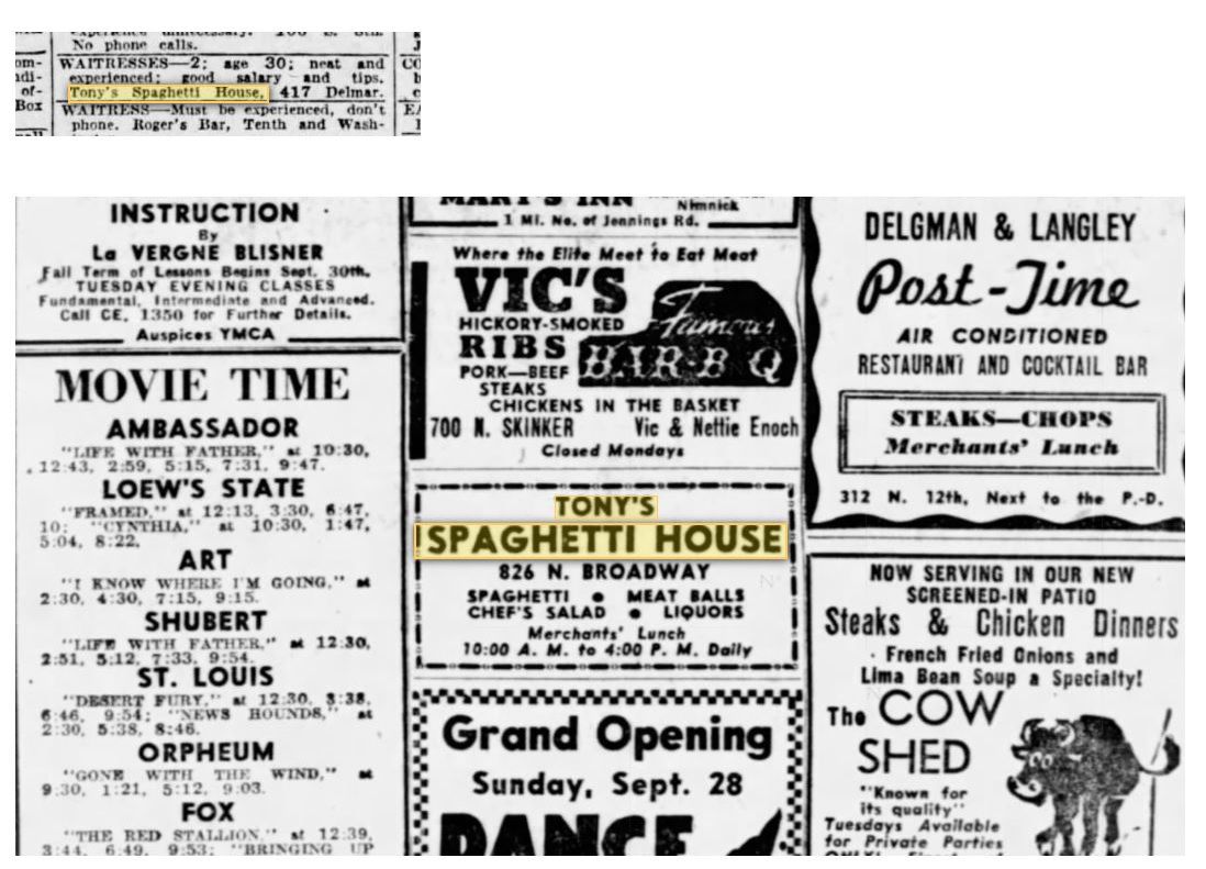 Tony's 1946
